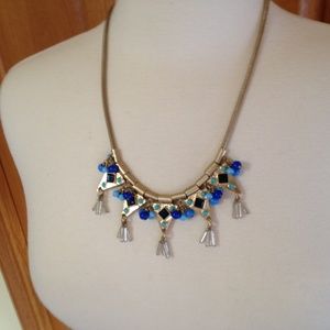 DYLAN GRAY - Blue Ombre Statement Necklace - EUC